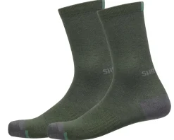 Shimano Clothing Accessories|Shoes, Socks, & Footwear|Performance Wool Socks (Dark Olive) (M/L)