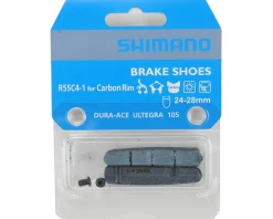 Shimano Brakes|Holiday Shopping|R55C4-1 Carbon Rim Brake Pad Inserts (Black) (1 Pair) (For /SRAM) (For Wide Rims) (24 - 28mm)