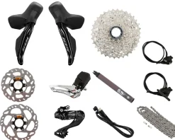Shimano Electronic Shifting|Groupsets|105 R7100 Di2 Groupset (Black) (2 x 12 Speed) (Disc Brake)