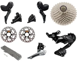 Shimano Groupsets|105 R7020 Mechanical Road Groupset (Black) (2 x 11 Speed) (Hydraulic Disc Brake)