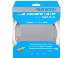 Shimano Replacement Parts|Cables & Housing|105 R7000 Road Optislick Derailleur Cable & Housing Set (White) (1.2mm) (1800/2100mm)