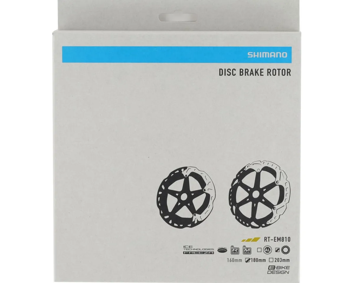Shimano E-Bike Parts|Brakes|RT-EM810 Disc Brake Rotor w/ E-bike Speed Sensor (Silver) (Centerlock) (180mm)