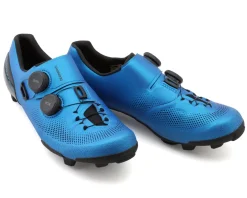 Shimano Shoes|Shoes, Socks, & Footwear|SH-RX910 S-PHYRE Gravel Bike Shoes (Blue) (42) (Standard) (w/ Cleat Pontoon)