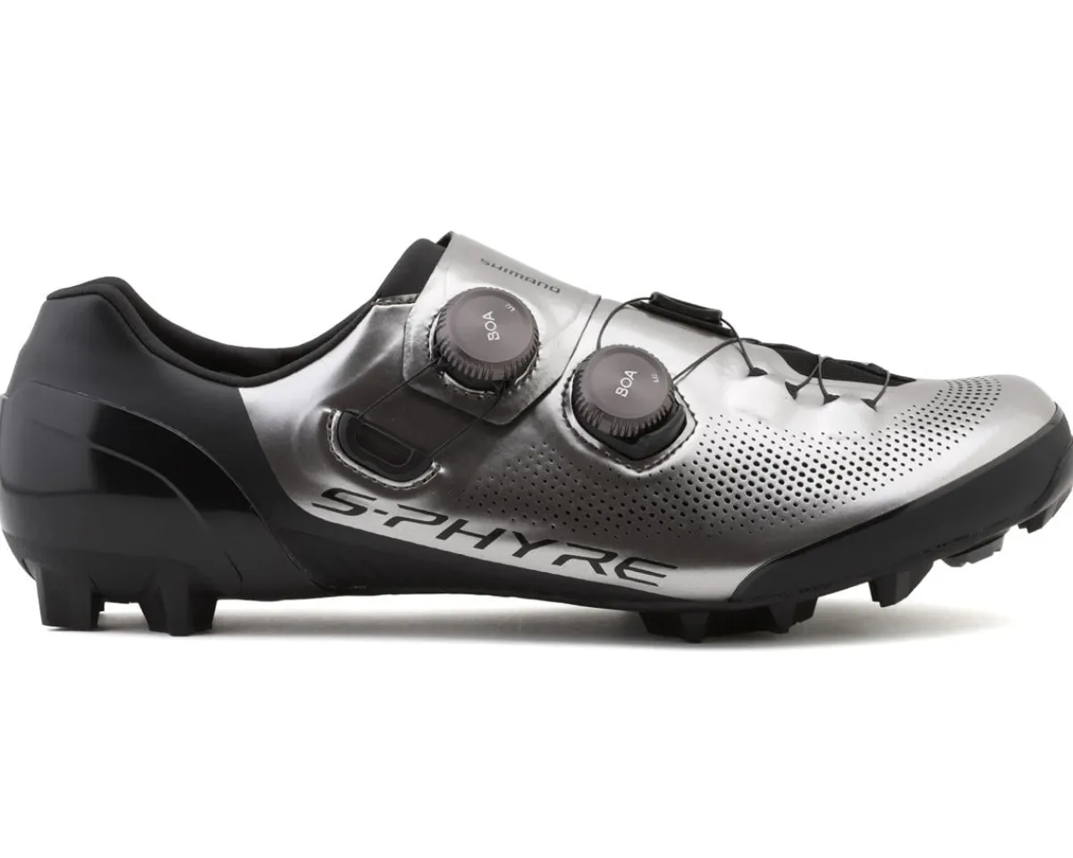 Shimano Shoes|Shoes, Socks, & Footwear|SH-XC903 S-PHYRE Mountain Bike Shoes (Silver) (40)