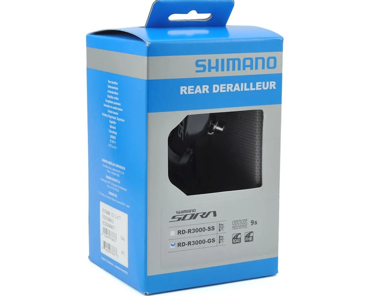 Shimano Holiday Shopping|Derailleurs & Parts|Sora RD-R3000 Rear Derailleur (Black) (9 Speed) (Medium Cage) (GS)