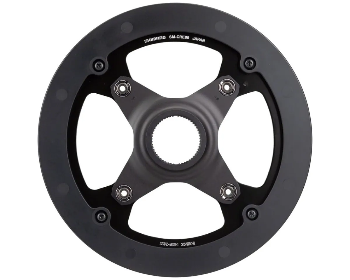 Shimano Chainrings & Accessories|E-Bike Parts|Steps E-MTB Direct Mount Chainring (Black) (1 x 10/11 Speed) (Single) (50mm Chainline) (44T) (w/ Double Chainguide)