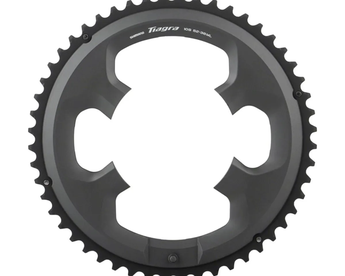Shimano Chainrings & Accessories|Replacement Parts|Tiagra FC-4700 Chainring (Black) (Outer) (52T) (110 BCD Asymmetric) (2 x 10 Speed)