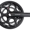 Shimano Cranksets & Parts|Holiday Shopping|Tourney FC-A070 Crankset (Black) (2 x 7/8 Speed) (Square Taper) (170mm) (50/34T) (Riveted) (w/ Chain Guard)