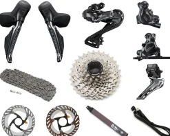 Shimano Electronic Shifting|Groupsets|Ultegra R8100 Di2 Groupset (Black) (2 x 12 Speed) (11-30T) (Disc Brake)