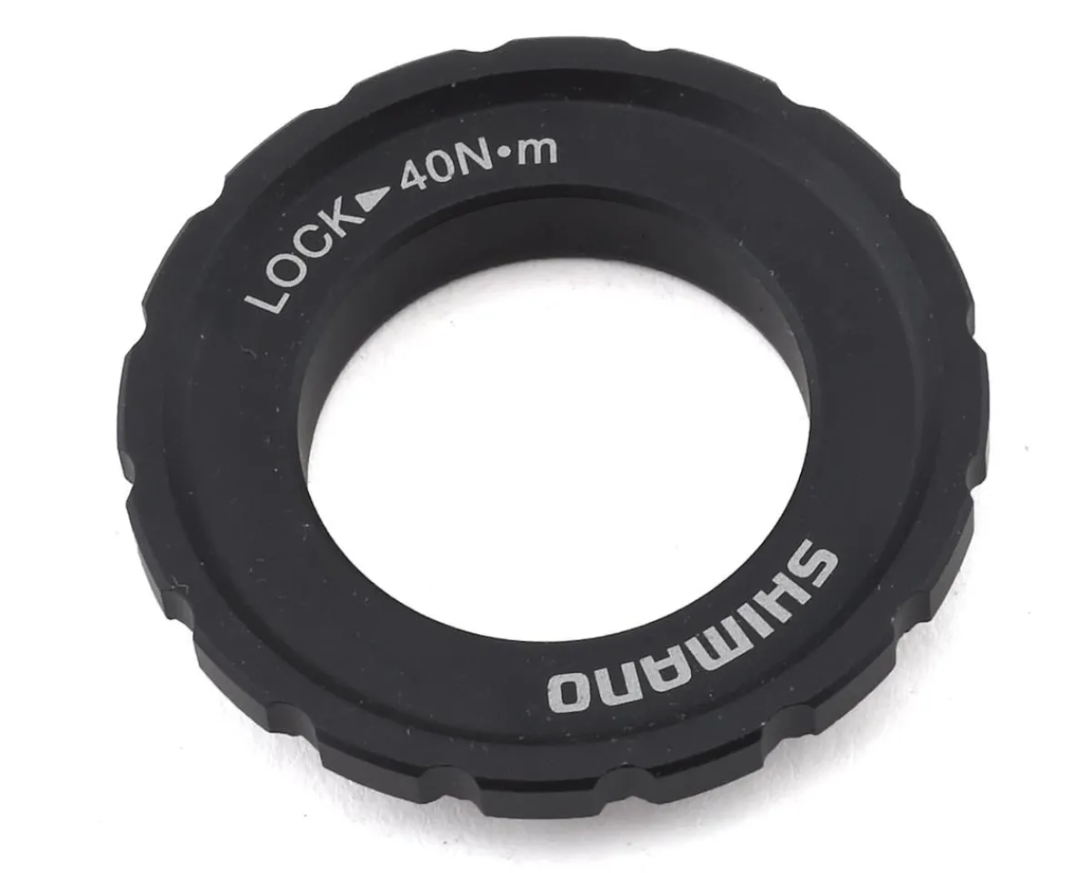 Shimano Brakes|XT M8010 Outer Serration Centerlock Disc Rotor Lockring (Black) (Single) (For 12/15/20mm Axle Hubs)