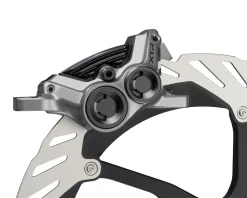 Shimano Brakes|XTR M9220 4-Piston Hydraulic Disc Brakes (Silver/Black) (Pair) (Post Mount) (Calipers Included)