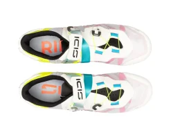 Sidi Shoes|High Vis & Reflective|Wire 3 Road Shoes (White/Yellow Fluo) (40) (Millenium Fit)