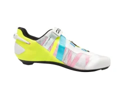 Sidi Shoes|High Vis & Reflective|Wire 3 Road Shoes (White/Yellow Fluo) (40) (Millenium Fit)