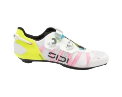Sidi Shoes|High Vis & Reflective|Wire 3 Road Shoes (White/Yellow Fluo) (40) (Millenium Fit)