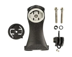 Silca Bike Computers|Mounts & Handlebar Accessories|Chisela Computer Stem Mount (Black) (Wide (23-40mm)) (3D Printed Titanium) (Garmin/Wahoo)