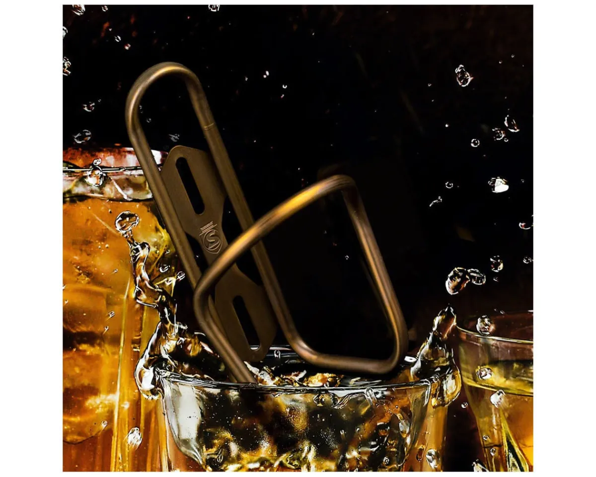 Silca Bottle Cages & Mounts|Sicuro V2 Titanium Water Bottle Cage (Bourbon)