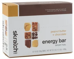 Skratch Labs Nutrition & Skin Care|Energy Bar Sport Fuel (Peanut Butter + Chocolate) (12 | 1.8oz Packets)