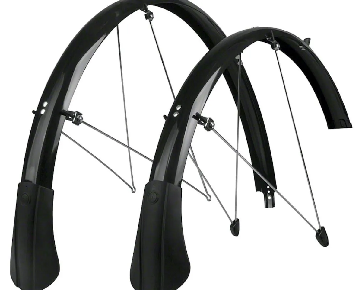 SKS Racks, Fenders, & Trailers|Chromoplastic Longboard Fender Sets (Black) (P35 | 700c x 20-28)