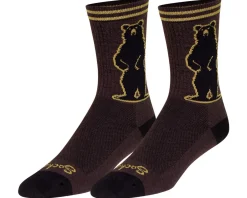 Sockguy Clothing Accessories|Shoes, Socks, & Footwear|Growl Wool 6" Socks (Brown/Black) (S/M)