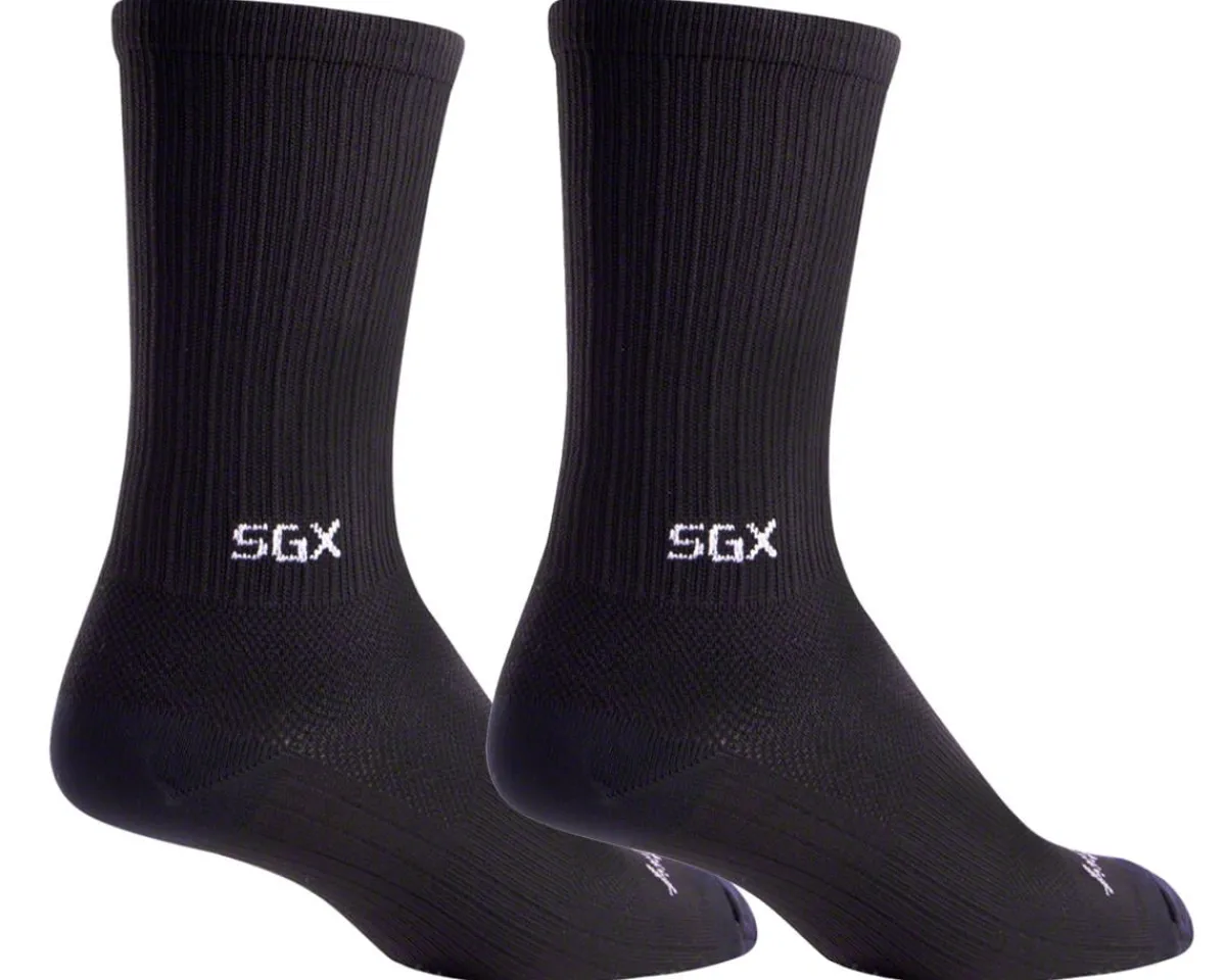 Sockguy Clothing Accessories|Holiday Shopping|6" SGX Socks (Black) (L/XL)