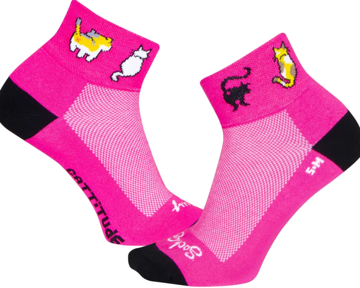 Sockguy Clothing Sale|Women'S|Women's 2" Socks (Cattitude) (S/M)