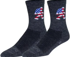 Sockguy Clothing Accessories|Shoes, Socks, & Footwear|6" Wool Socks (Big Foot USA) (L/XL)