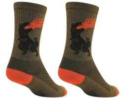 Sockguy Clothing Accessories|Shoes, Socks, & Footwear|6" Wool Socks (Dinosaur) (S/M)