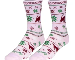 Sockguy Clothing Sale|Clothing Accessories|6" Wool Socks (Ugly Sweater Kitty) (S/M)