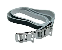 Soma Pedals & Cleats|Classic Leather Single Toe Straps (Black) (Pair)