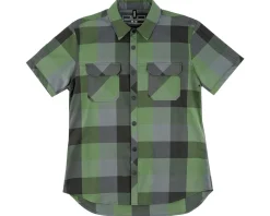 Sombrio Clothing Sale|Casual Clothing|Men's Wrench Riding Shirt (Clover Green Plaid) (S)