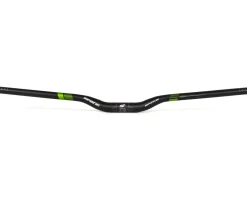 Spank Handlebars|SPIKE 800 Vibrocore Mountain Bike Handlebar (Black/Green) (31.8mm) (30mm Rise) (800mm) (4/8° Sweep)