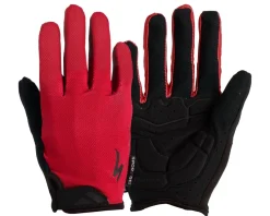 Specialized Clothing Accessories|Summer Essentials|Body Geometry Sport Gel Long Finger Gloves (Vivid Red) (S)