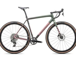 Specialized Gravel Bikes|Specialized Bikes|Crux Expert Gravel Bike (Satin Cypress Metallic) (61cm) (SRAM AXS)