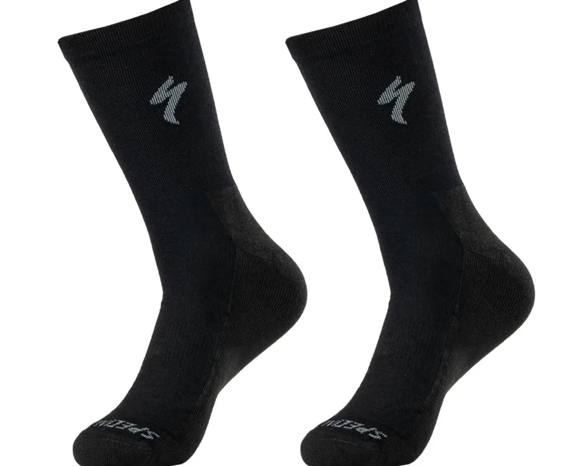 Specialized Clothing Accessories|Shoes, Socks, & Footwear|Primaloft Lightweight Tall Logo Socks (Black) (XL)