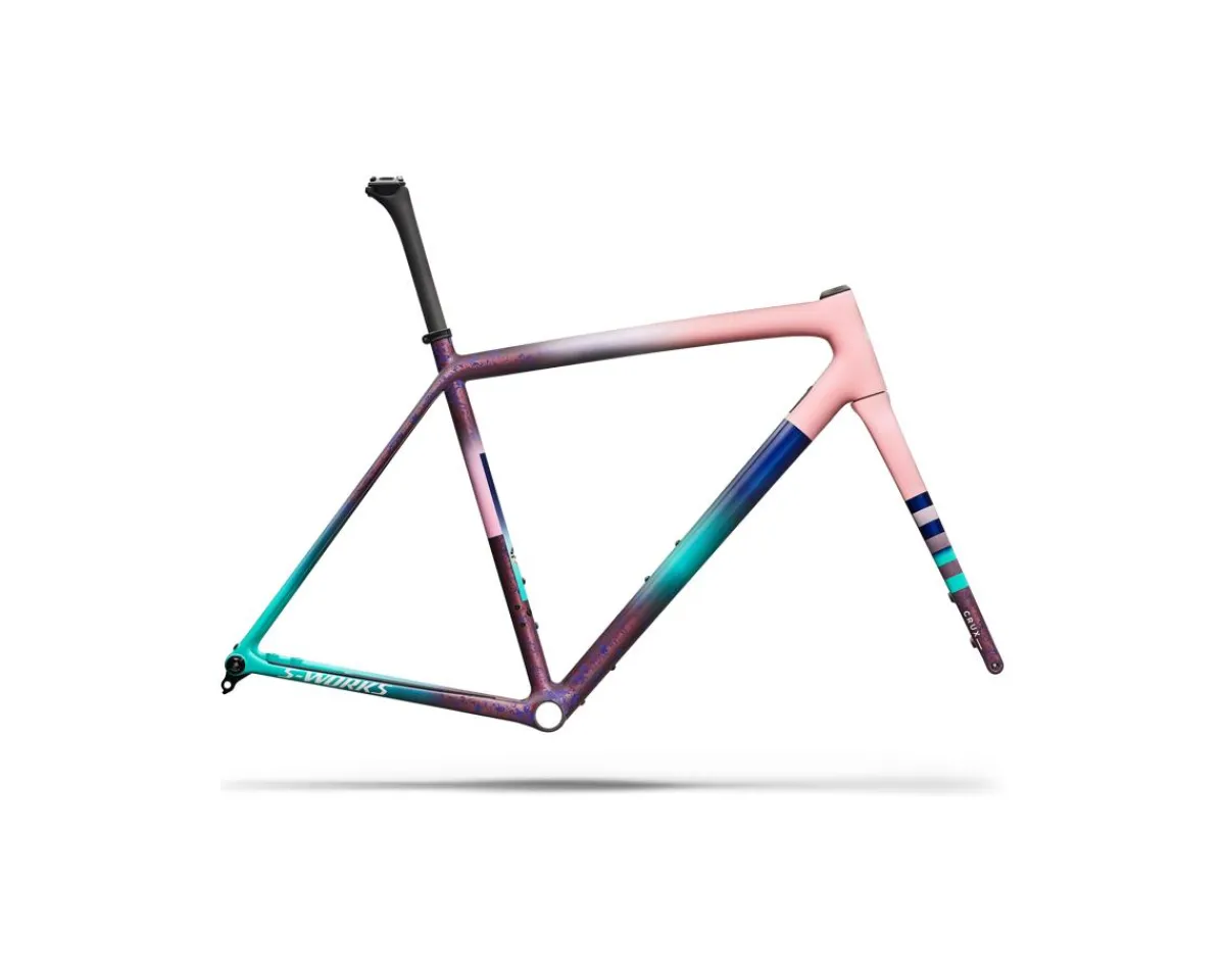 Specialized Frames|Gravel Bikes|S-Works Crux Frameset (Desert Rose/Purple Haze/Lagoon Blue) (54cm)