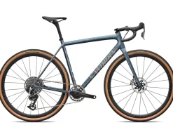 Specialized Road Bikes|Specialized Bikes|S-Works Crux Gravel Bike (Grey Blue Fjord/Metallic Desert Metallic) (49cm) (SRAM RED XPLR E1 AXS)