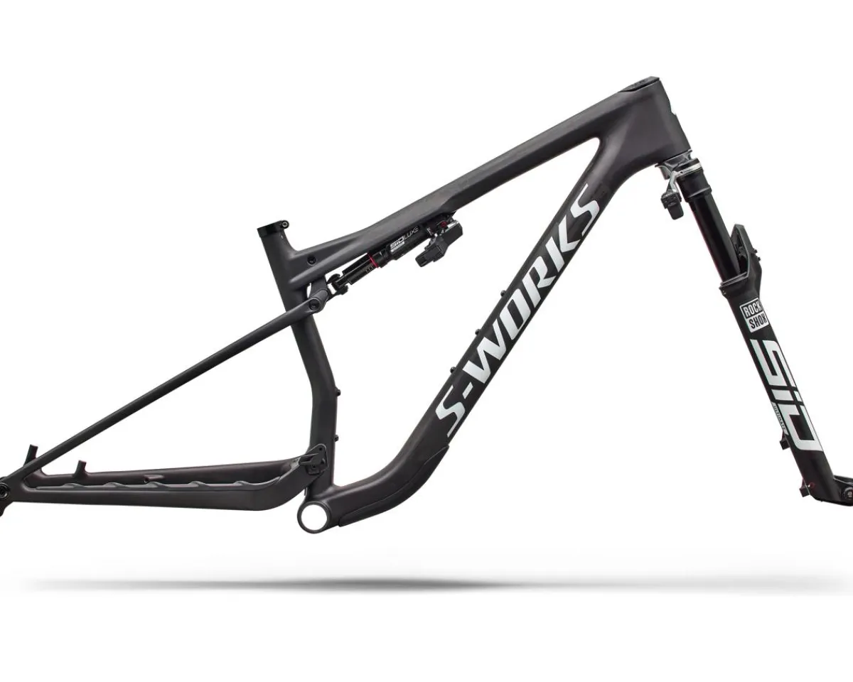 Specialized Frames|Mountain Bikes|S-Works Epic 9 Frameset (Satin Carbon/Metallic White Silver) (S)