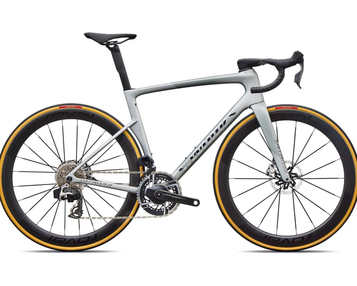 Specialized Road Bikes|Specialized Bikes|S-Works Tarmac SL9 (Satin Silver Dust/Gloss Chrome) (54cm) (FACT 12r Carbon) (SRAM RED AXS)