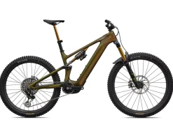 Specialized Mountain Bikes|E-Bikes|S-Works Turbo Levo 4 Carbon E-Bike (Laurel Green/Burnt Gold/Chrome) (S2)