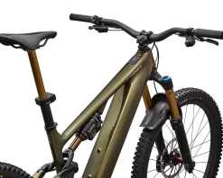 Specialized Mountain Bikes|E-Bikes|S-Works Turbo Levo 4 Carbon E-Bike (Laurel Green/Burnt Gold/Chrome) (S2)