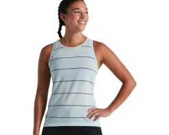 Specialized Women'S|Casual Clothing|Women's Drirelease Stripe Tank (Ice Blue) (XS)