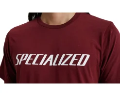 Specialized Clothing Sale|Casual Clothing|Wordmark Short Sleeve Tee (Garnet Red) (S)