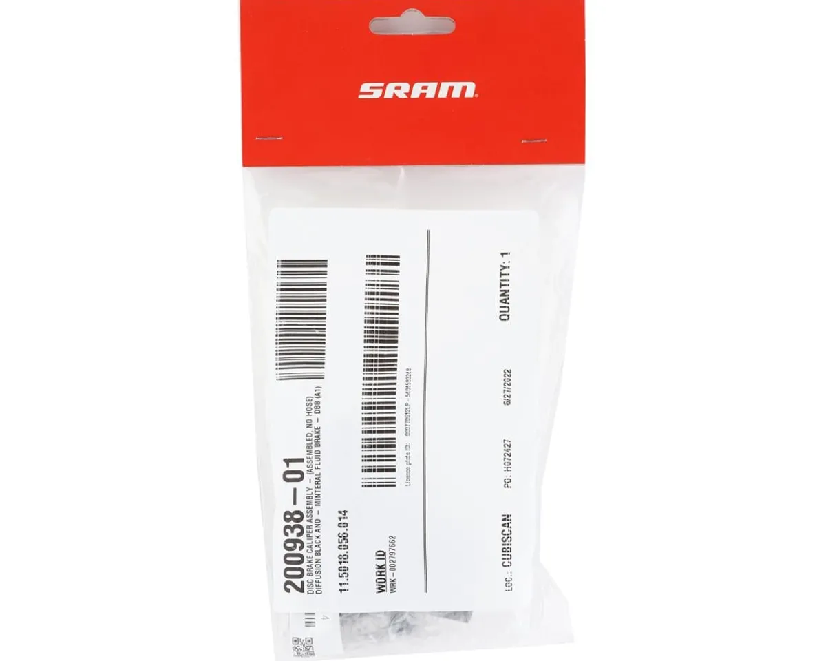 SRAM Brakes|DB8 Disc Brake Caliper (Black) (4-Piston) (Hydraulic) (Front or Rear) (Post Mount)