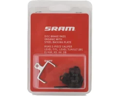 SRAM Brakes|Replacement Parts|Disc Brake Pads (Organic) ( AXS Road/Level) (Steel Back/Quiet) (1 Pair)