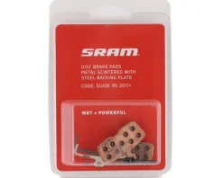 SRAM Brakes|Replacement Parts|Disc Brake Pads (Sintered) ( Code, Guide RE) (Steel Back/Powerful) (1 Pair)