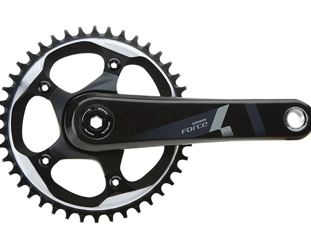 SRAM Cranksets & Parts|Force 1/CX1 Crankset (Black) (1 x 10/11 Speed) (BB30/PF30 Spindle) (175mm) (42T) (110 BCD)