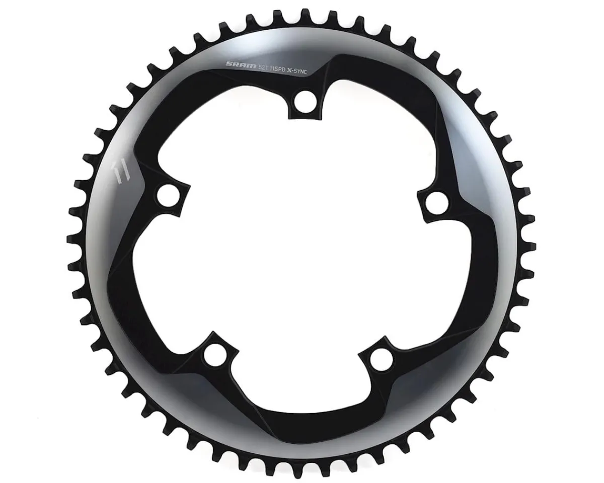 SRAM Chainrings & Accessories|Force 1 X-Sync Chainring (Polished Grey/Black) (1 x 11 Speed) (130mm BCD) (Single) (52T)