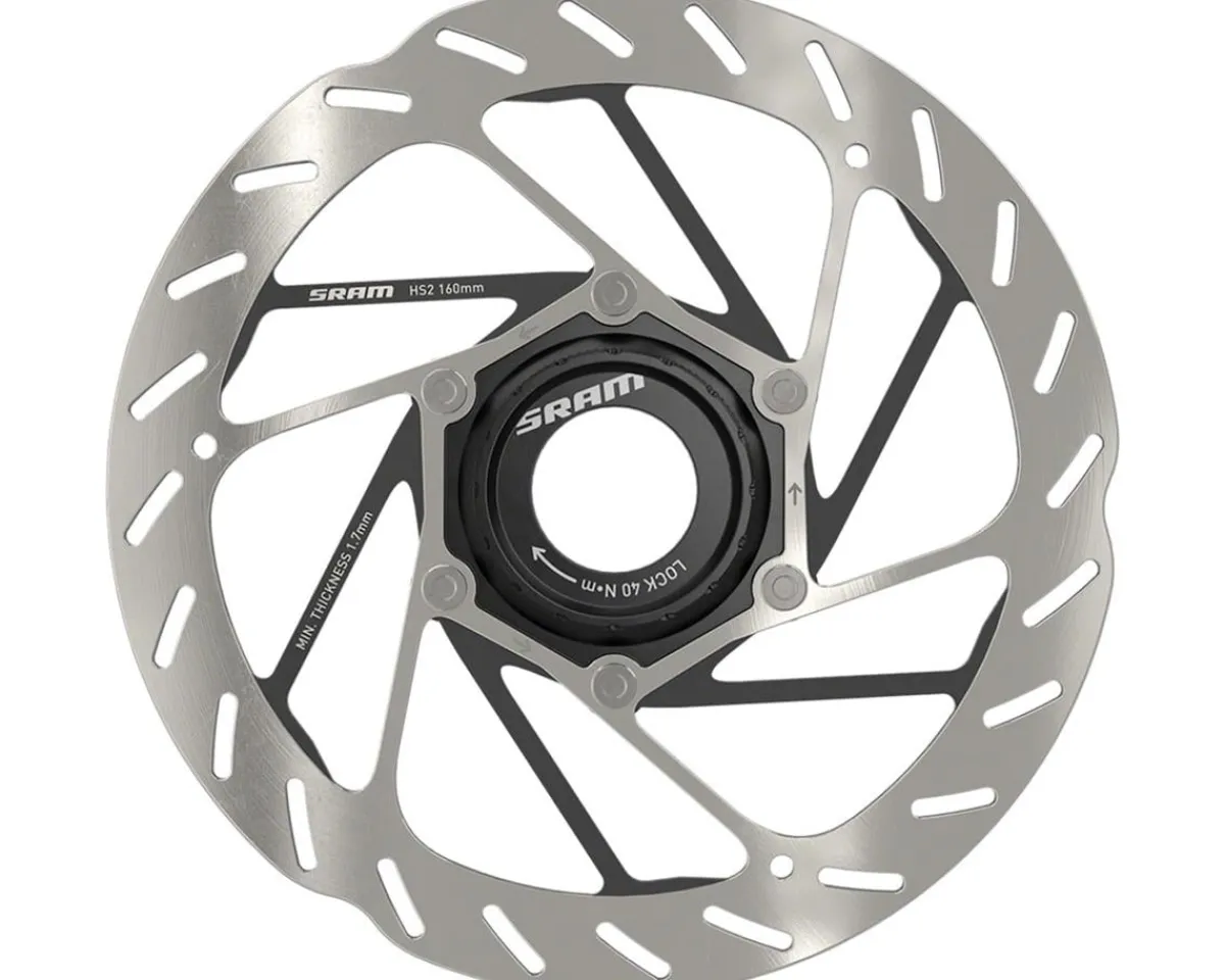 SRAM Brakes|HS2 Disc Brake Rotor (Silver/Black) (Centerlock) (160mm)