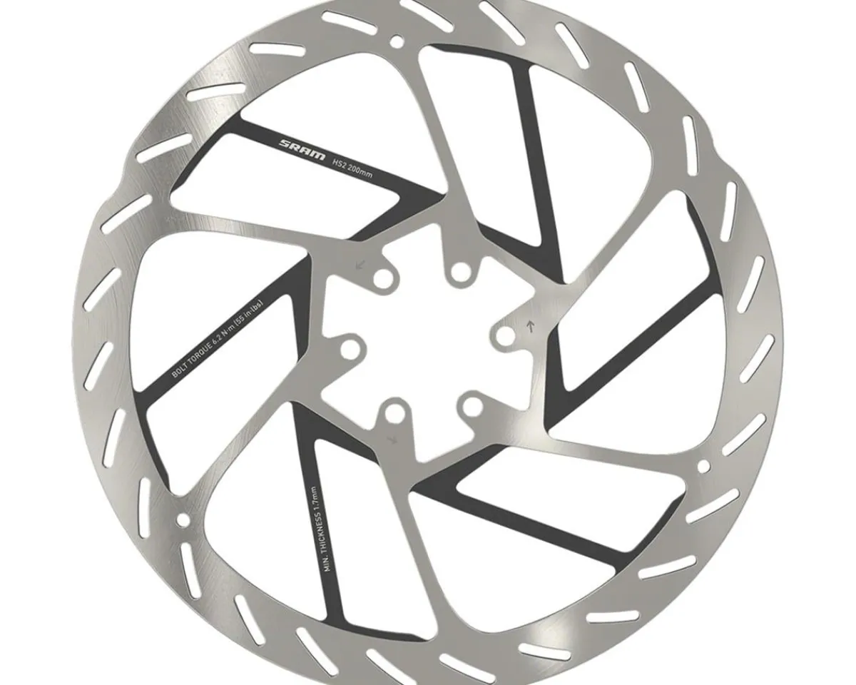 SRAM Brakes|HS2 Disc Brake Rotor (Silver/Black) (6-Bolt) (200mm)