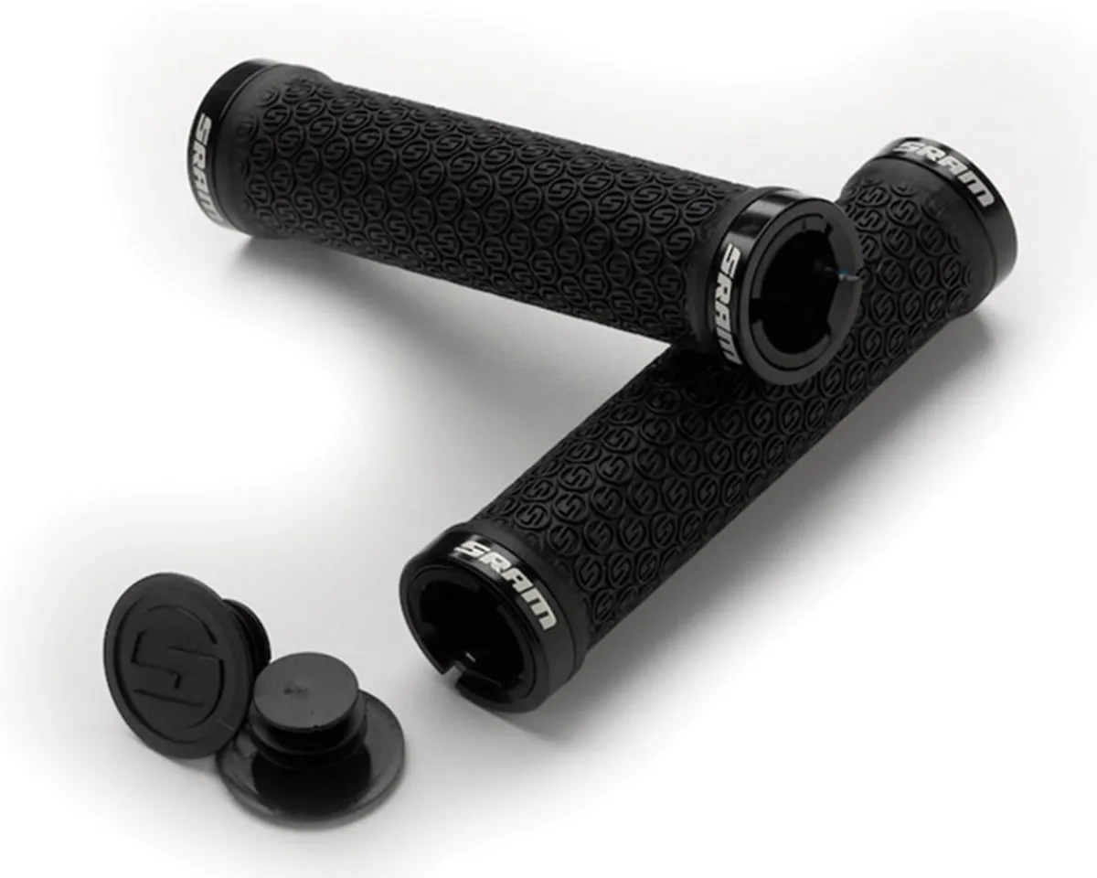 SRAM Grips & Handlebar Tape|Locking Grips (Black) (w/ Double Clamps) (130mm)